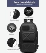 OZUKO 9309S Tactical Travel Backpack – USB Charging, Water-Resistant, 16” Laptop Fit - Image 19
