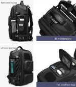 OZUKO 9309LY Tactical Travel Backpack With Waist Bag– USB Port, Anti-Theft - Image 21