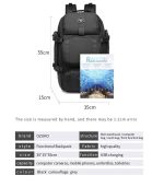 OZUKO 9386 Outdoor Travel Backpack with Cooler Compartment – USB Charging, Water-Resistant - Image 8