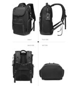 OZUKO 9409 Travel Laptop Backpack – USB Port, Water-Resistant - Image 11