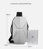 OZUKO 9509 Mini Laptop Chest Bag – Water-Resistant Designer Shoulder & Messenger Backpack for Travel, Motorcycle, and Daily Use - Image 7