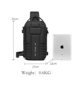 OZUKO 9565 Tactical Style EDC Sling Bag with Tripod Holder - Image 4