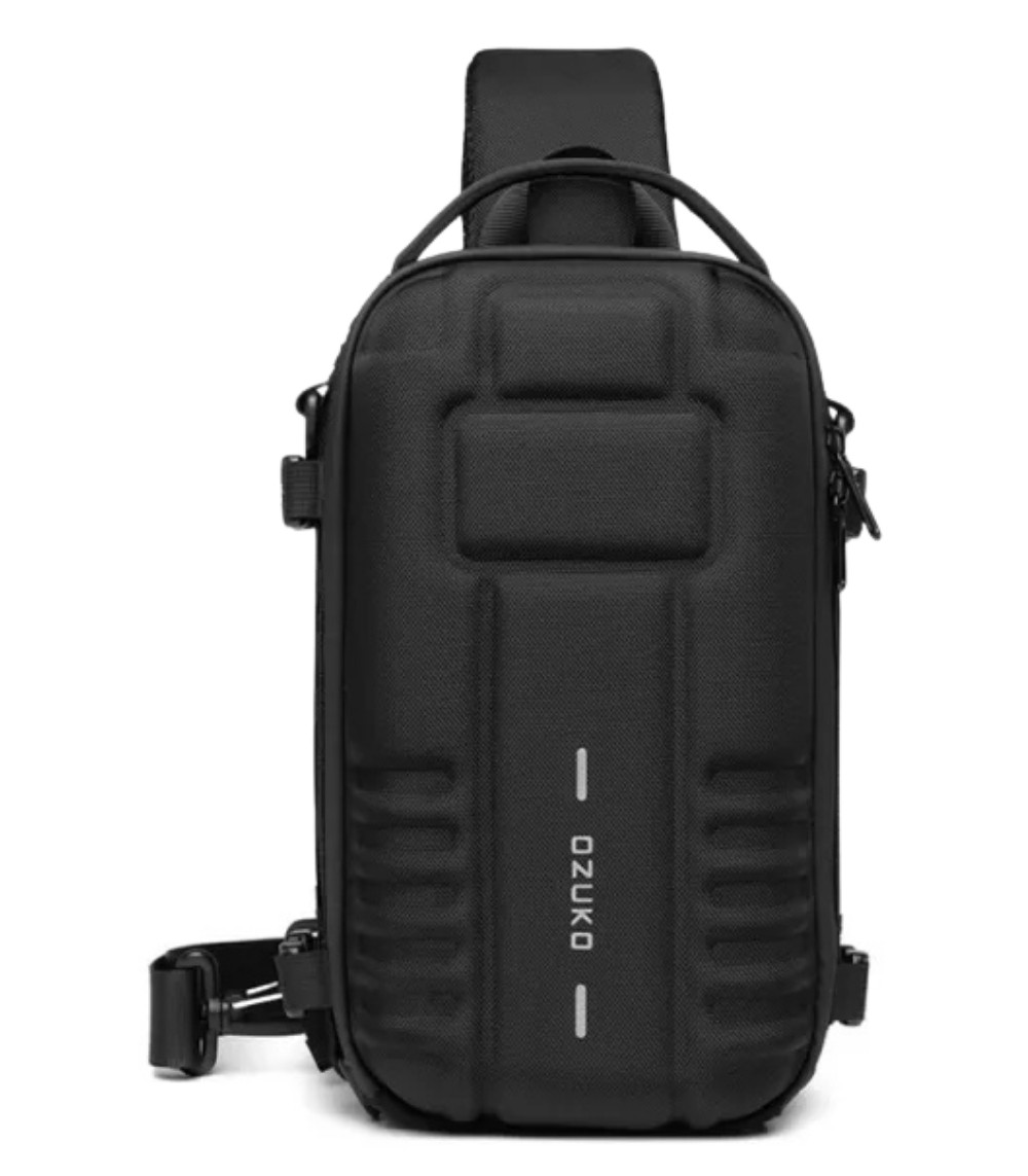 OZUKO-9565-Tactical-Style-EDC-Sling-Bag-with-Tripod-Holder-3 OZUKO 9565 Tactical Style EDC Sling Bag with Tripod Holder - Image 1