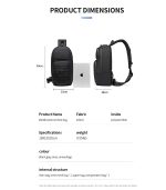 OZUKO 9577 Waterproof Durable Sling Bag - Image 13