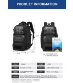 OZUKO 9590S Anti-Theft Laptop Backpack – High-Quality, Water-Resistant, 15.6-Inch Compatible - Image 6