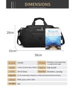OZUKO 9651 Weekender Travel Duffle Bag – Waterproof Multipurpose Carry Bag for Men - Image 13