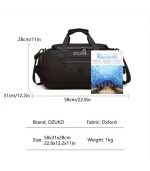 OZUKO 9651 Weekender Travel Duffle Bag – Waterproof Multipurpose Carry Bag for Men - Image 9