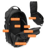 OZUKO 9659 Lightweight Waterproof Fashion Shoulder Bag – Anti-Theft Chest Bag for Men - Image 6