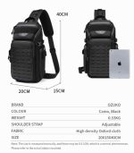 OZUKO 9680 Tactical Style EDC Sling Bag for Men - Image 6