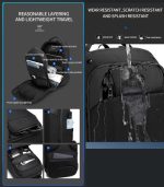 OZUKO 9717 Business Travel Laptop Backpack – Waterproof, Multi-Compartment - Image 14
