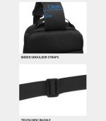 OZUKO 9731 Crossbody Chest Bag for Men – Waterproof, Minimalist Sling Bag for Hiking - Image 8