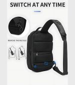 OZUKO 9731 Crossbody Chest Bag for Men – Waterproof, Minimalist Sling Bag for Hiking - Image 19