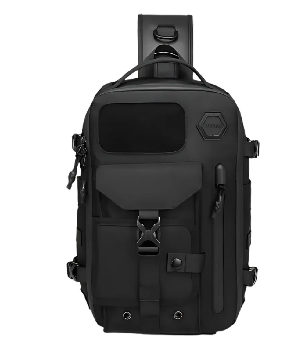 OZUKO-9737-Chest-Shoulder-Bag-11 OZUKO 9737 Chest Shoulder Bag – Tactical & Water-Resistant Sling - Image 1