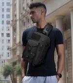 OZUKO 9737 Chest Shoulder Bag – Tactical & Water-Resistant Sling - Image 12