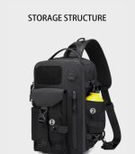 OZUKO 9737 Chest Shoulder Bag – Tactical & Water-Resistant Sling - Image 17