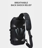 OZUKO 9738 Designer Waterproof Chest Bag for Men – Crossbody Sling for Outdoor, Travel, and Daily Use - Image 13
