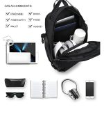 OZUKO 9740 Large Capacity Waterproof Chest Bag – Lightweight Oxford Crossbody Sling Backpack - Image 16