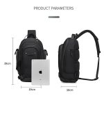 OZUKO 9740 Large Capacity Waterproof Chest Bag – Lightweight Oxford Crossbody Sling Backpack - Image 8