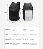 OZUKO 9746 Travel Laptop Backpack – Water-Resistant, Anti-Theft, Airline-Approved - Image 12