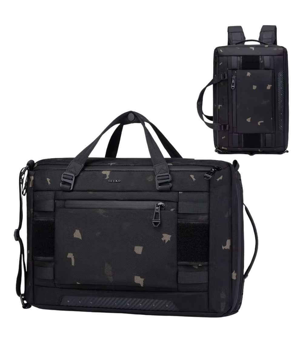 OZUKO-9749-Laptop-Backpack-2 OZUKO 9749 Laptop Backpack – Convertible Water-Resistant Business Carry-On with Organized Storage - Image 1