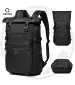 OZUKO 9761 Rolltop Waterproof Backpack with Expandable 38L Capacity and Laptop Compartment for Travel and Outdoor Use - Image 5