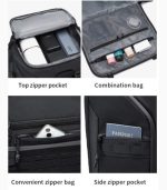 OZUKO 9779 Travel Laptop Backpack – 50L, Water-Resistant, Shoe Compartment, Casual Weekender for Men - Image 16