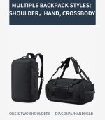 OZUKO 9779 Travel Laptop Backpack – 50L, Water-Resistant, Shoe Compartment, Casual Weekender for Men - Image 18