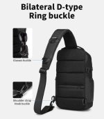 OZUKO 9807 Sling Chest Bag – Waterproof, Thermal Pouch, Anti-Theft Pocket - Image 15