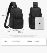 OZUKO 9807 Sling Chest Bag – Waterproof, Thermal Pouch, Anti-Theft Pocket - Image 27