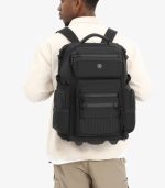 OZUKO 9820L Unisex Travel Bag with Wheels, 14-Inch Laptop Trolley Backpack with Swivel Casters, TSA-Approved Lock & Retractable Handle, 48×25×34 cm - Image 8