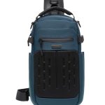 OZUKO 9879 Crossbody Sling Backpack with Tripod Holder and Water-Resistant Design for Travel and Daily Commute