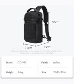 OZUKO 9879 Crossbody Sling Backpack with Tripod Holder and Water-Resistant Design for Travel and Daily Commute - Image 6