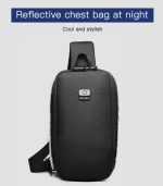 OZUKO 9223L Anti-Theft Sling Bag – Reflective, USB Charging, and Travel-Ready - Image 5