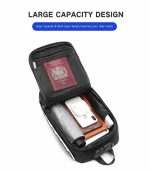 OZUKO 9281 Reflective Anti-Theft Sling Bag – Stylish Crossbody for Men with USB Charging - Image 10