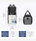 OZUKO 9288 Convertible Garment Travel Duffel Bag – 50L Waterproof Weekender for Short Trips - Image 6