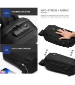 OZUKO 9321 Tactical Sling Bag – Compact, Durable & Anti-Stress Crossbody for Men - Image 6