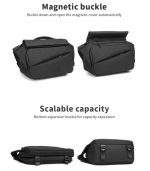 OZUKO 9349 Waterproof Waist Bag – Lightweight Running Belt & Tactical Crossbody Chest Bag - Image 9