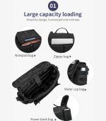 OZUKO 9445 Formal Luxury Crossbody Hand Bag – Multipurpose Tactical Messenger for Everyday Carry - Image 18