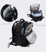 OZUKO 8983LY Large Capacity Laptop Backpack - Water-Resistant Oxford Fabric, USB Charging Port & Shoe Compartment - Image 5