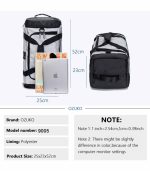 OZUKO 9005 Multi-Functional Gym & Travel Duffel Bag - Water-Resistant Oxford Fabric with Shoe Compartment - Image 6