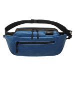 OZUKO 9237 Water-Resistant Waist Bag for Men - Lightweight Fanny Pack with Adjustable Chest Buckle, Anti-Theft Back Zipper Pocket - Image 9