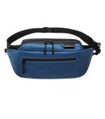 OZUKO 9237 Water-Resistant Waist Bag for Men - Lightweight Fanny Pack with Adjustable Chest Buckle, Anti-Theft Back Zipper Pocket - Image 8