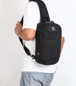 OZUKO 9270 Water-Resistant Sling Bag - Anti-Theft  with Built in Lock, USB Charging Port - Image 7