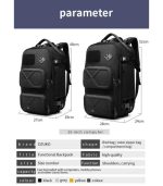 OZUKO 9309S Tactical Travel Backpack – USB Charging, Water-Resistant, 16” Laptop Fit - Image 36