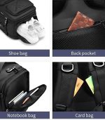 OZUKO 9309LY Tactical Travel Backpack With Waist Bag– USB Port, Anti-Theft - Image 32