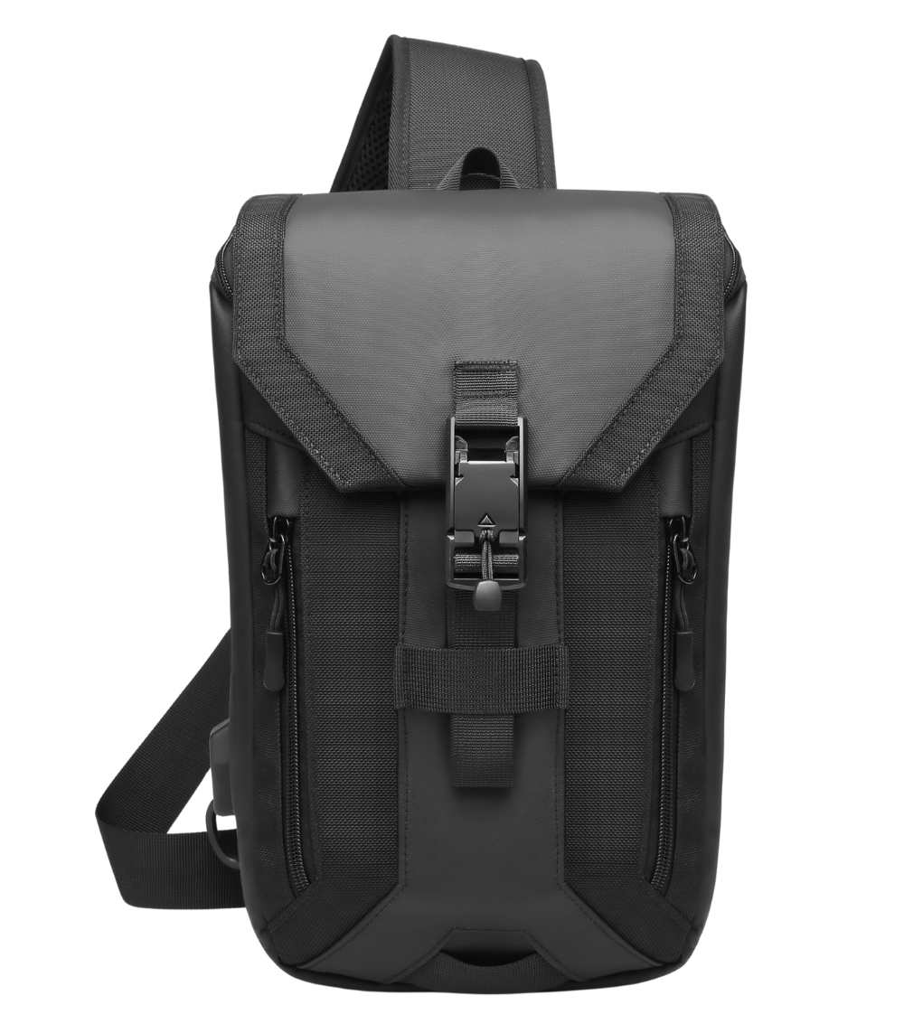 OZUKO-9334-Water-Resistant-Sling-Bag-1 OZUKO 9334 Water-Resistant Sling Bag - Crossbody Daypack with USB Charging Port - Image 1