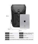 OZUKO 9334 Water-Resistant Sling Bag - Crossbody Daypack with USB Charging Port - Image 6