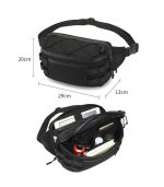 OZUKO 9340 Luxury Designers Waist Bag for Men -  Water-Resistant Fanny Pack - Image 5
