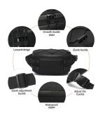 OZUKO 9340 Luxury Designers Waist Bag for Men -  Water-Resistant Fanny Pack - Image 3