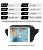 OZUKO 9340 Luxury Designers Waist Bag for Men -  Water-Resistant Fanny Pack - Image 4